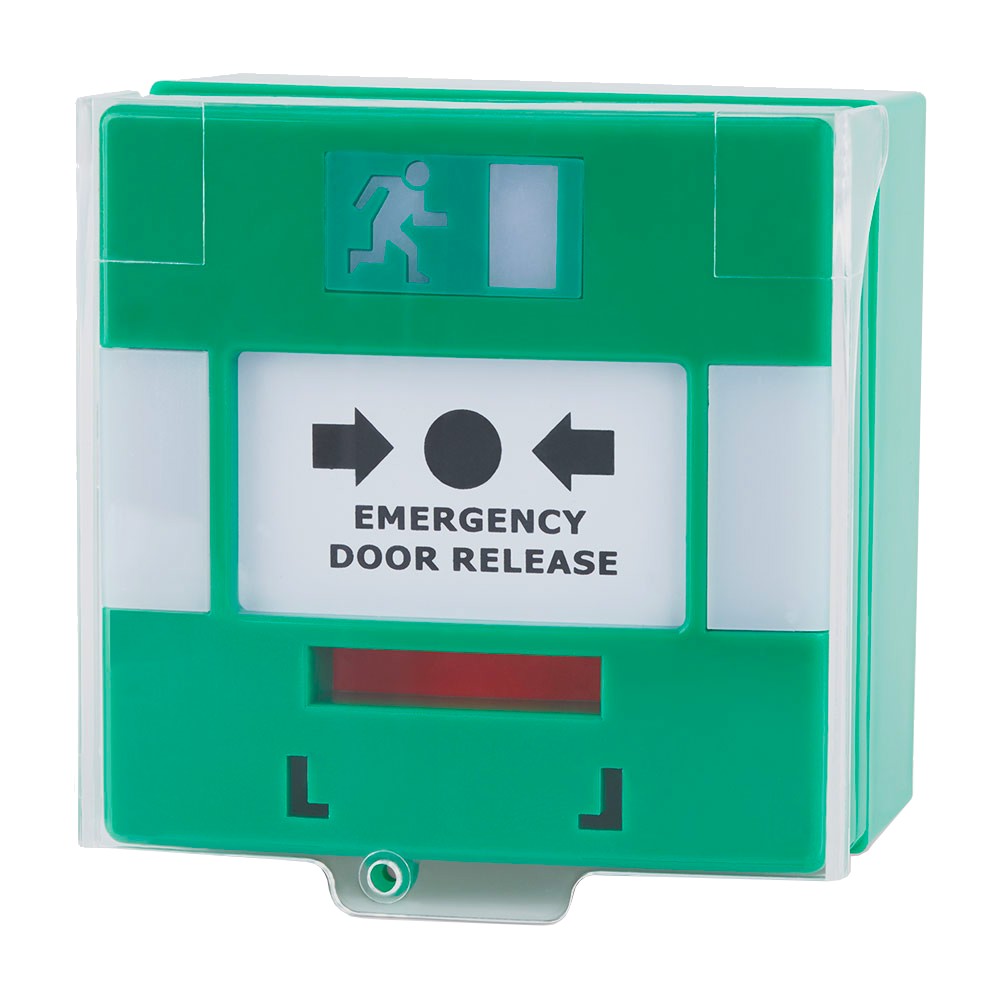 ASEC Resettable Illuminated Triple Pole Call Point With Cover & Sounder - Surface Mounted Access Control
